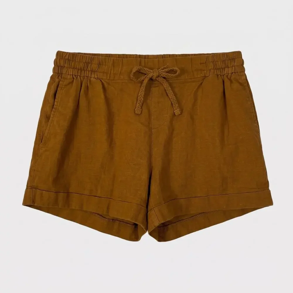 Old Navy Small Linen Rayon Shorts Brown